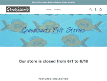 Tablet Screenshot of genesisartsfeltstory.com